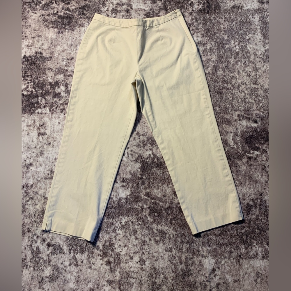 J. Jill Cream Straight Leg Ankle Pants Size 8